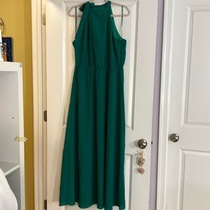 BANANA REPUBLIC GREEN HALTER STYLE DRESS